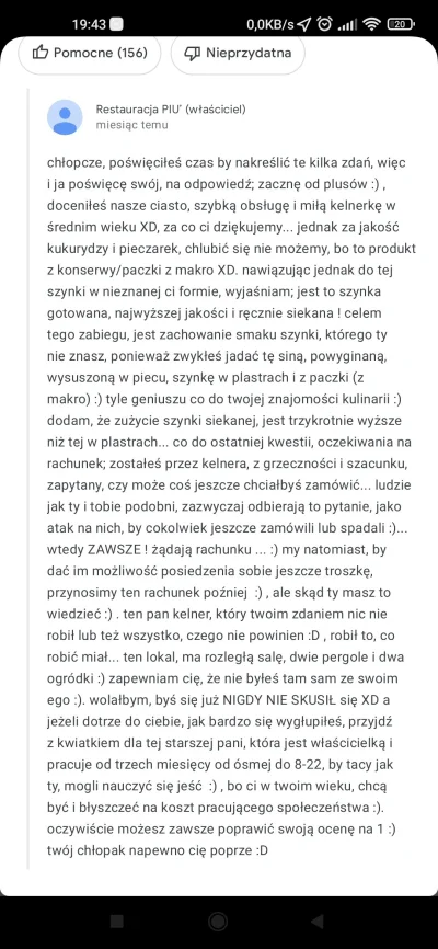 laiq - @Spadowamamrobote 
Czy to oznacza że osoba która pisze te komentarze to nie wł...