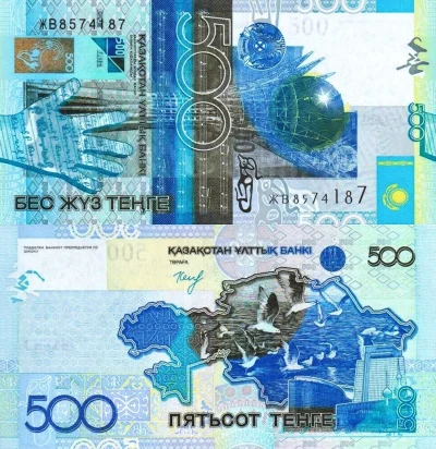 RobiS - #numizmatyka #banknoty #pieniadze 
cześć.
mam banknot 500 Tenge, taki jak n...