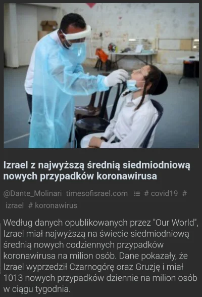 K.....z - Ja się zastanawiam skąd te nagłe skoki zachorowań...
Naprawdę w Izraelu po...