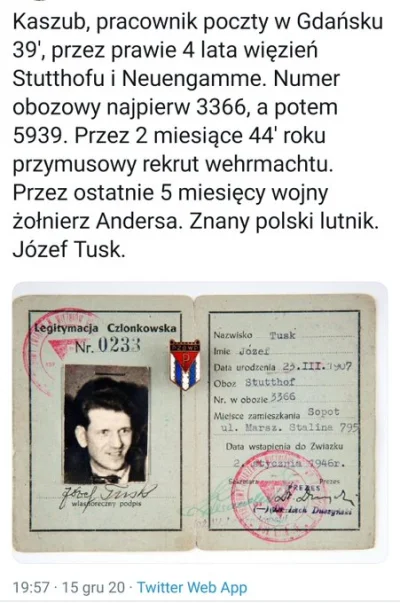 kuba70 - Słynny dziadek Tuska był więźniem tego obozu koncentracyjnego.