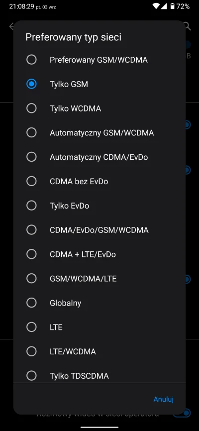 stivenus - Ja przed chwilą w swoim telefonie włączyłem typ sieci - tylko GSM i od raz...