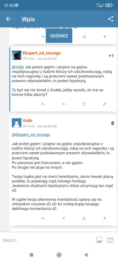 Ekspertodniczego - @Volki znowu odlatuje, tym razem za orbitę. 

No bo wiadomo, że po...