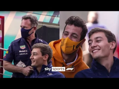 Kasiolek - Christian Horner i Danny Ricciardo gratulują George'owi Russellowi „nowej ...