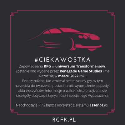 RGFK_PL - #ciekawostka
Hej!
Oglądaliście za dzieciaka Transformersy? Jeśli tak i do...