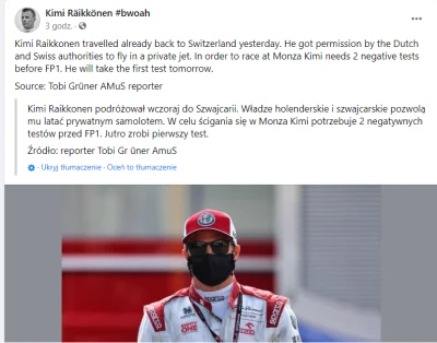 grzesiecki - @komorniq: hmm, gdzieś mi przemknęło, że Kimi już poleciał do Włoch pryw...