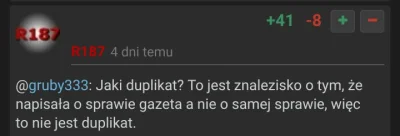 Volki - @Lookazz Wg lewackich standardów to nie jest duplikat, bo to są inne treści, ...