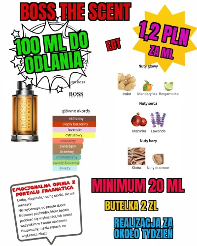 Borelioza666 - Proponuję #rozbiorka #perfumy Boss The Scent EDT. Minimum 20 ml po 1.2...