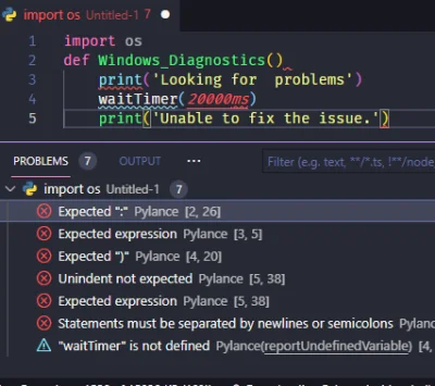 Elkoss - @Korea: 7 błędów w 5 liniach pokazuje mi VSCode (co prawda 5 z nich znika po...