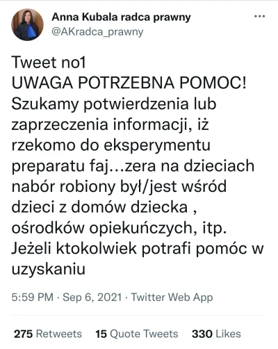 R187 - Po pierwsze w tweecie do którego prowadzi znalezisko nie ma żadnych stwierdzeń...