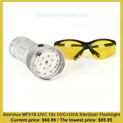 n____S - Astrolux MF01S-UVC 18x UVC+UVA Sterilizer Flashlight
Cena: $66.99 (najniższ...