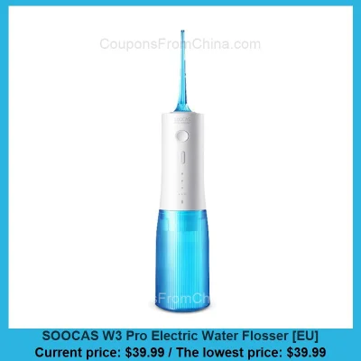 n____S - SOOCAS W3 Pro Electric Water Flosser [EU]
Cena: $39.99 (najniższa w histori...