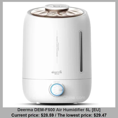 n____S - Deerma DEM-F500 Air Humidifier 5L [EU]
Cena: $28.59 (najniższa w historii: ...