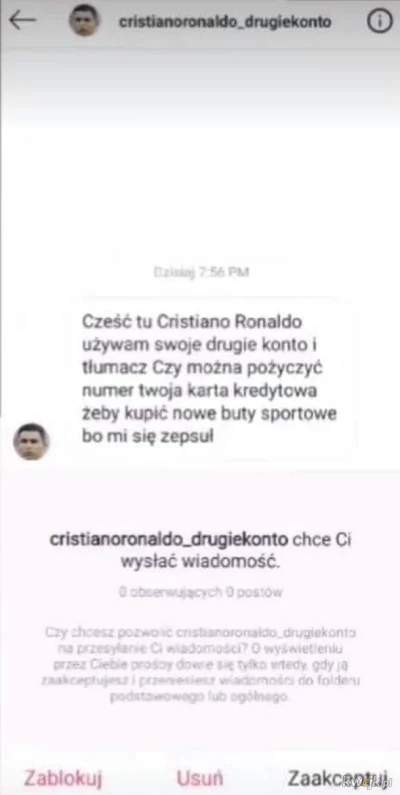 Imperator_Wladek - @SirArthur: kiedyś jeszcze Ronaldo do mnie napisał, ale wydaje mi ...