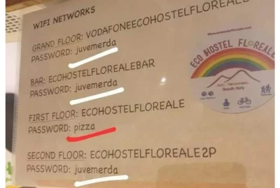 Milanello - Hasła do Wi-Fi w jednym z hoteli w Neapolu.
#mecz #pilkanozna #napoli #se...