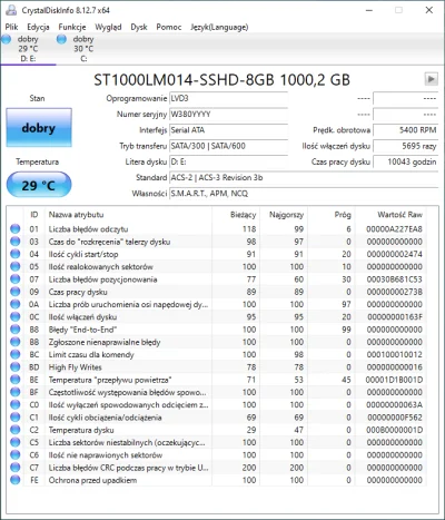 Bianconero - Cześć,
potrzebuję komentarza na temat moich logów crystal disk info. Cz...