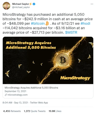 Mediocretes - Kto to pisał, że Microstrategy wyprzedała się z bitcoinów dwa dni temu?...