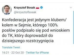 Jossarian - @Zwytkly:
 konfederacja
Pfff .. ten jeden tłit Bosaka mi uświadomił, że ...