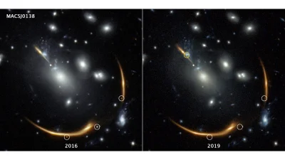 sznaps82 - Na ilustracji: Obraz soczewkowanej supernowej REQUIEM przez gromadę galakt...