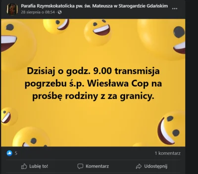 marek_g - Co za radość, że transmisja się odbyła (ʘ‿ʘ)
#czarnyhumor #facebook #pogrz...