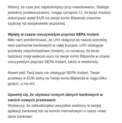 plaisant - Giełda #bitpanda pro zmieniła bank na Estoński (IBAN EE) i informuje że od...