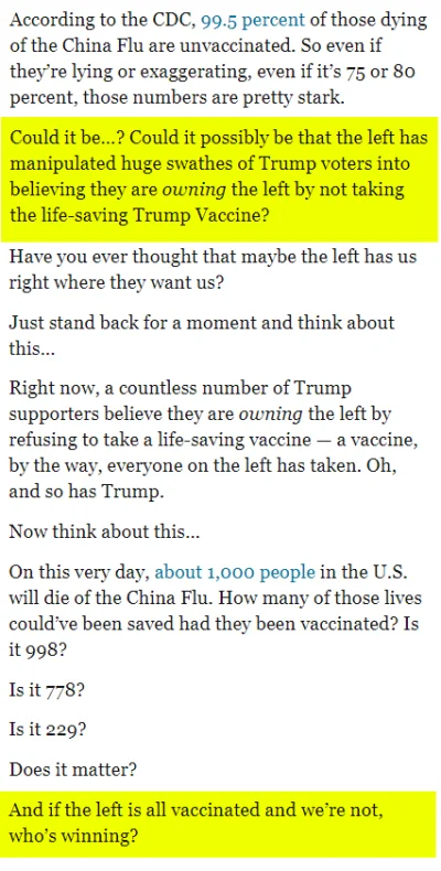 rzep - Wg. prawicowego Breitbartu liberałowie promują szczepionki ponieważ jeśli libe...