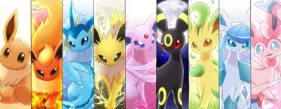 r.....n - Pokemon eevee i osiem różnych eeveelucji ( ͡° ͜ʖ ͡° )つ──☆*:・ﾟ
#anime #eeve...