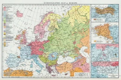 nowyjesttu - Mapa etnograficzna Europy z 1895. 
Nieco inny sposób oznaczania niż dzi...
