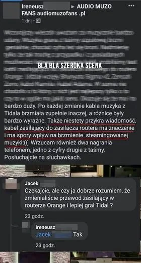 Roszp - - Przepraszam, czy Panowie robili testy odsłuchowe kabli zasilających router?...