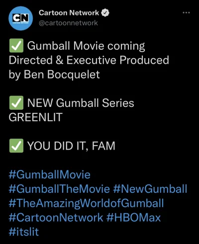 Zaff - Będzie film i nowa seria Gumballa (✌ ﾟ ∀ ﾟ)☞ 

#kreskowki #cartoonnetwork #gum...