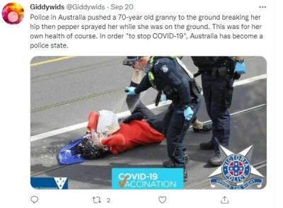 0blitarator - A tu australijska Policja inhaluje starsza panią, żeby jej się łatwiej ...