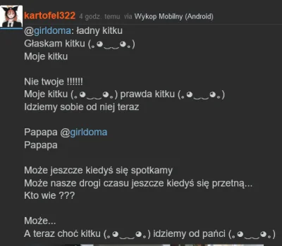 Szaa - Moj @kartofel332 jest niemozliwy , mowi do mnie , bedziemy glaskci kicie ? Bo ...