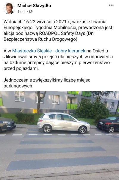 tusk - Burmistrz Miasteczka Śląskiego zlikwidował przejścia dla pieszych i zamiast ni...