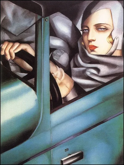 Hrabia_Vik - Autoportret w zielonym Bugatti
Tamara Lempicka
1929

 Łempicka, niewi...