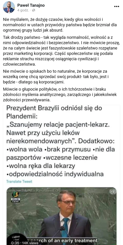 Dambibi - 600 000 śmierci na koronkę, masowe groby - Jair Bolsonaro, głos wolności xD...