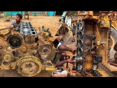 bocian82 - #heheszki #samochody #mechanikasamochodowa 
Full serwis silnika w warunka...
