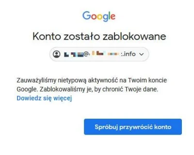 Nexiu - Mirki, nie uzywalem konta google we wlasnej domenie od kilku lat. Dzis przypo...