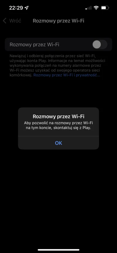 jfrost - Przy próbie aktywacji usługi wifi calling takie coś wyskakuje. Co to się sta...