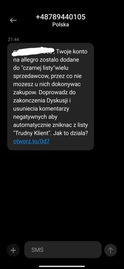 KRULL - Wiadomość otrzymałem 5 minut po wystawieniu negatywnego komentarza.
Powaga po...