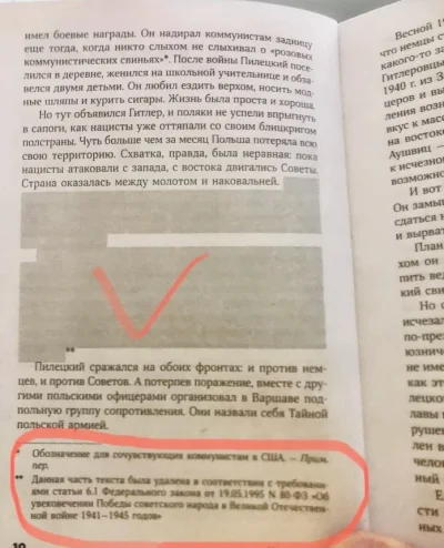 szurszur - Tak wygląda cenzura w rosyjskiej książce. Został usuniety fragment o repre...