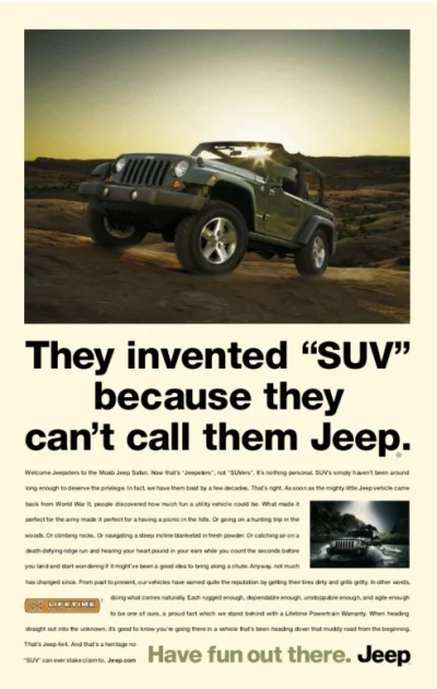 Kaajus - @Fawwara: Jeep umie w reklamę ( ͡° ͜ʖ ͡°)