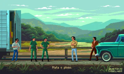 GARN - #pixelart #art autor: Gustavo Viselner, # 28 Narcos