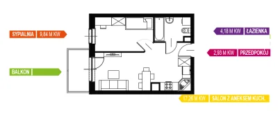 Harry87 - Układ mieszkania 34,21 m2 - co myślicie da się w tym komfortowo żyć jako si...