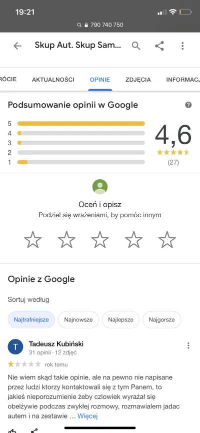 Kuubu97 - Na Google same pozytywne opinie prócz ostatniej, brak lokalizacji i czegoko...