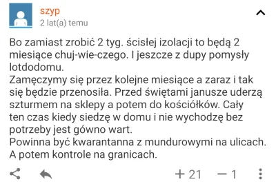 D.....r - To jak, zepniemy dupy na dwa tygodnie? I wirus zniknie!!

xD


#koronawirus