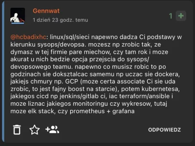 Gennwat - @stonogoziobro: Masz tu moja odpowiedz do wpisu niżej z #devops - dokładnie...