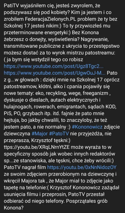 ZBoWiD - @Walter1944 Jaki to jest tłumok xD On tak formułuje myśli na piśmie jak majo...