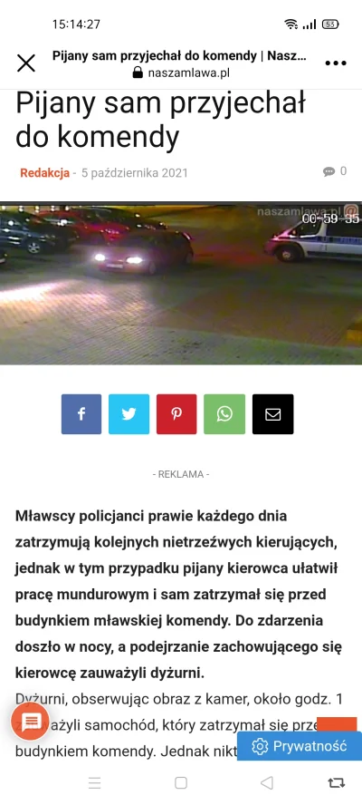 lossiemkos89 - I tak to się żyje w tej Mławie( ͡° ͜ʖ ͡°) #policja #polskiedrogi #moto...