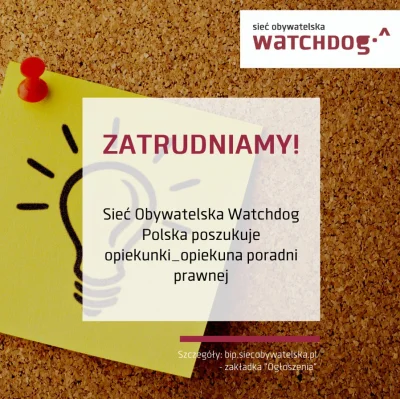 WatchdogPolska - [Przerwa na watchdogowe ogłoszenie ( ͡° ͜ʖ ͡°)]. Zatrudniamy! Poszuk...