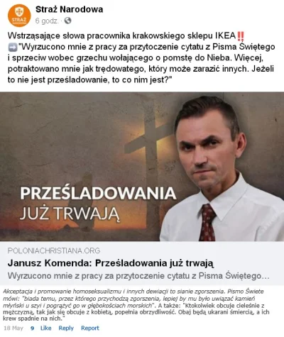JAn2 - Janusz Komenda: Wyrzucono mnie z pracy, bo nawoływałem do mordowania ludzi. To...