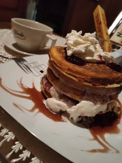 a.....5 - Pancakes i kawa na 'kolację'.
#gotujzwykopem #gotowanie